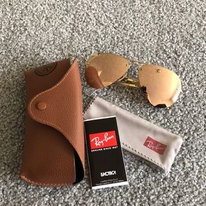 Ray ban aviator flash lenses sunglasses